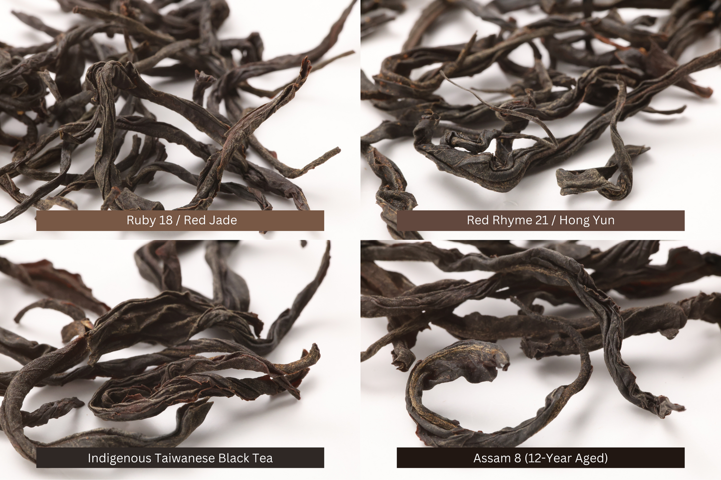 Taiwanese Black Tea Pack: Ruby 18, Red Rhyme 21, Original Taiwanese Black Tea, Assam 8