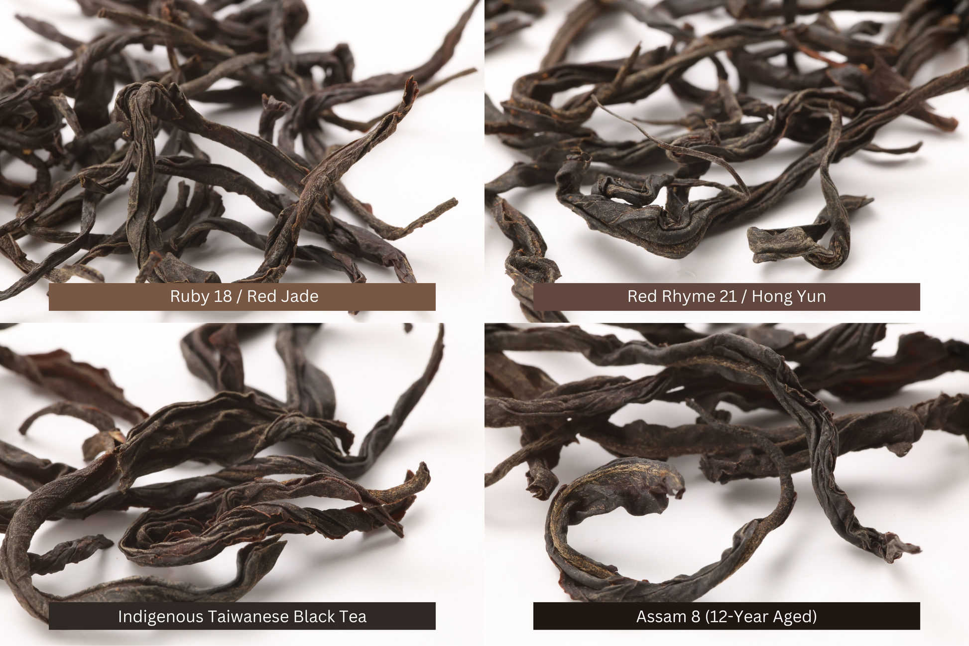 Taiwanese Black Tea Pack: Ruby 18, Red Rhyme 21, Original Taiwanese Black Tea, Assam 8
